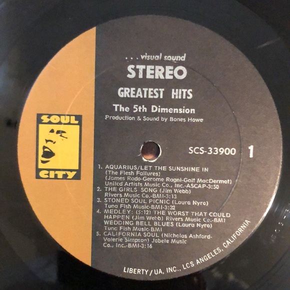 The 5th Dimension Greatest Hits Vinyl Lp '70 - Picture 3 of 7